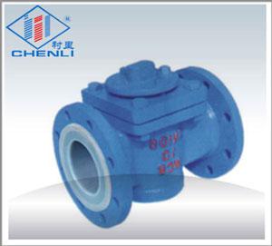 X43F4-16C襯氟旋塞閥,襯氟閥門(mén)，化工防腐閥門(mén)，上海襯