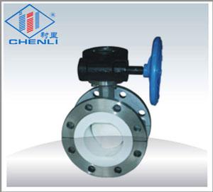 供應上海襯里D341F4/F46-16P全襯四氟不銹鋼渦輪蝶